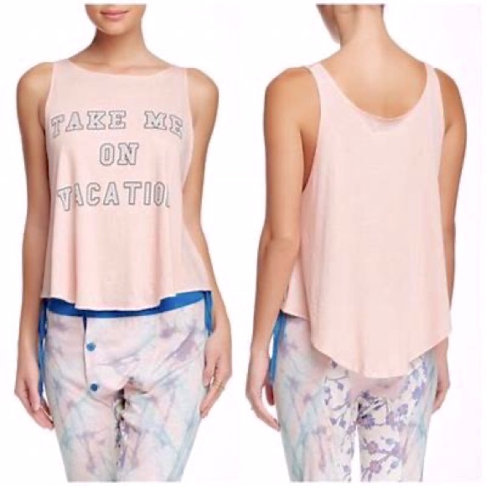 Wildfox Take Me On Vacation Flowy Tank